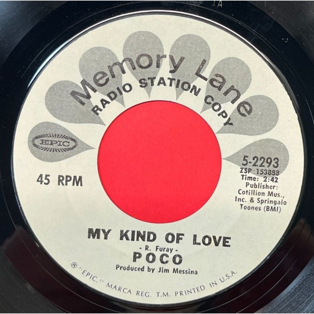 Poco My Kind of Love / Pickin Up the Pieces 45 Rock Folk Promo Reissue